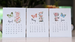Load image into Gallery viewer, Desk Calendar Teacups & Butterflies for 2026