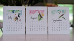 Load image into Gallery viewer, Vintage Hummingbirds 2026 Desk Calendar