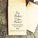 Load image into Gallery viewer, Lottery Ticket Wedding Favor Envelope For Richer or Poorer Favorfully