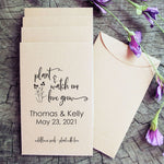 Load image into Gallery viewer, Wedding Shower Favor Seed Packets Watch Love Grow Favorfully
