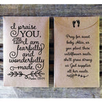 Load image into Gallery viewer, christian baby shower seed packet favor Psalm 139 favorfully

