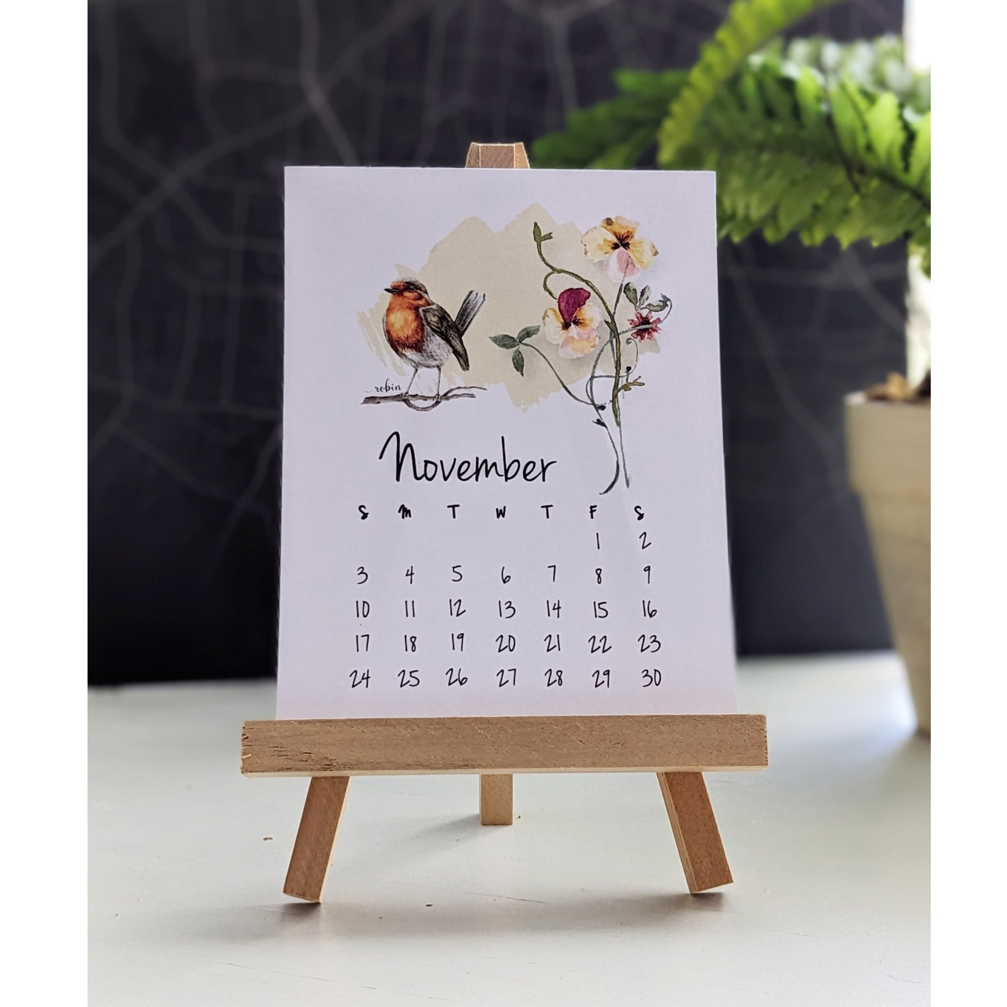 2024 bird desk calendar robin