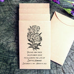 Load image into Gallery viewer, Memorial Celebration of Life Seed Envelope Personalized Favor Favorfully
