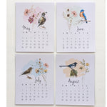 Load image into Gallery viewer, 2024 birds and wildflower 12 month calendar quail bluebird thrush magpie
