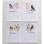 Load image into Gallery viewer, 2024 desk calendar birds yellowhammer raven robin cardinal
