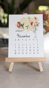 2026 Bird and Wildflower Desk Calendar