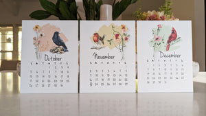 2026 Bird and Wildflower Desk Calendar