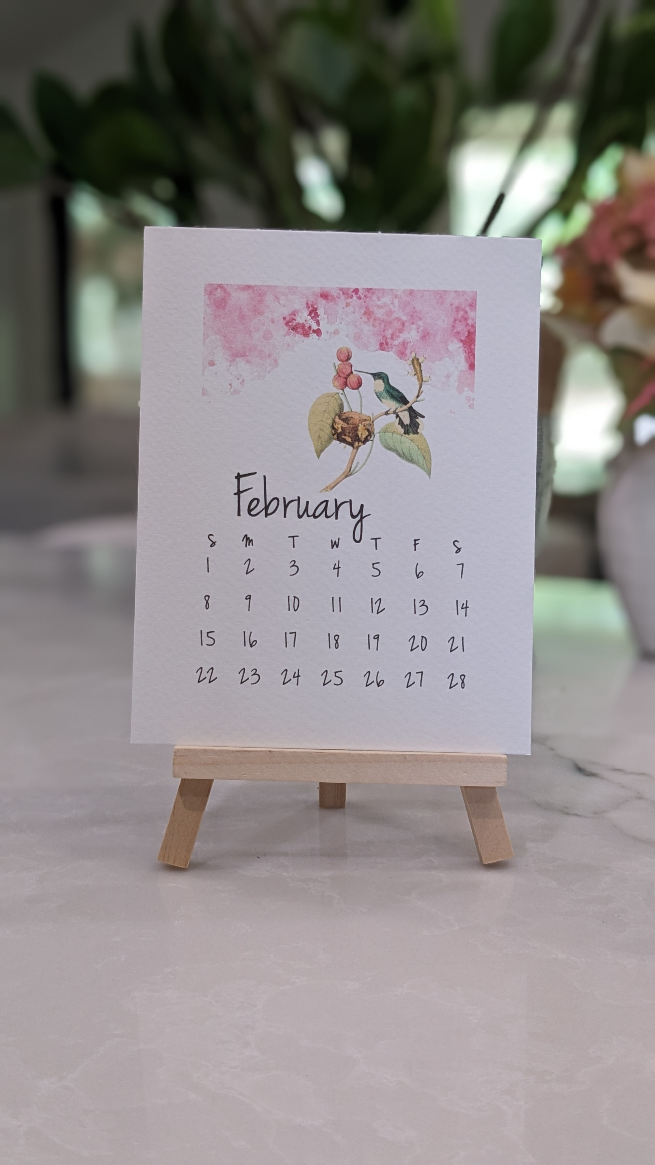 Vintage Hummingbirds 2026 Desk Calendar