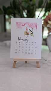 Vintage Hummingbirds 2026 Desk Calendar