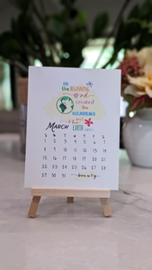 2026 Bible Verse Desk Calendar - The Word in Watercolor