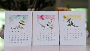 Vintage Hummingbirds 2026 Desk Calendar
