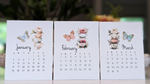 Load image into Gallery viewer, Desk Calendar Teacups &amp; Butterflies for 2026

