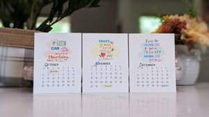 2026 Bible Verse Desk Calendar - The Word in Watercolor