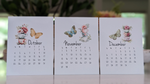 Load image into Gallery viewer, Desk Calendar Teacups &amp; Butterflies for 2026
