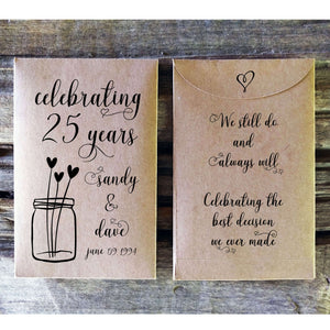 Anniversary Party Favor Seed Packet Envelope Favorfully