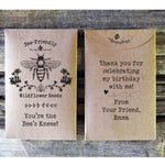 Load image into Gallery viewer, Birthday Party Favor kids bee friendly Seed Packets Favorfully
