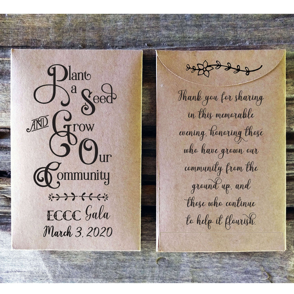 Business Promotional Gift to Clients Seed Packet Favors Favorfully