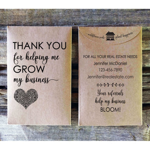 Business Promotional Seed Packet Favors Real Estate Favorfully