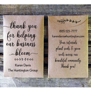 Business Promotional Seed Packet Favors for Clients Favorfully