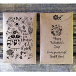 Load image into Gallery viewer, Kids Valentines Day Class gift Party Favors Seed packet rustic Custom favorfully
