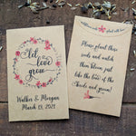 Load image into Gallery viewer, Let Love Grow Wedding Favor Wildflower Seed Packets Favorfully

