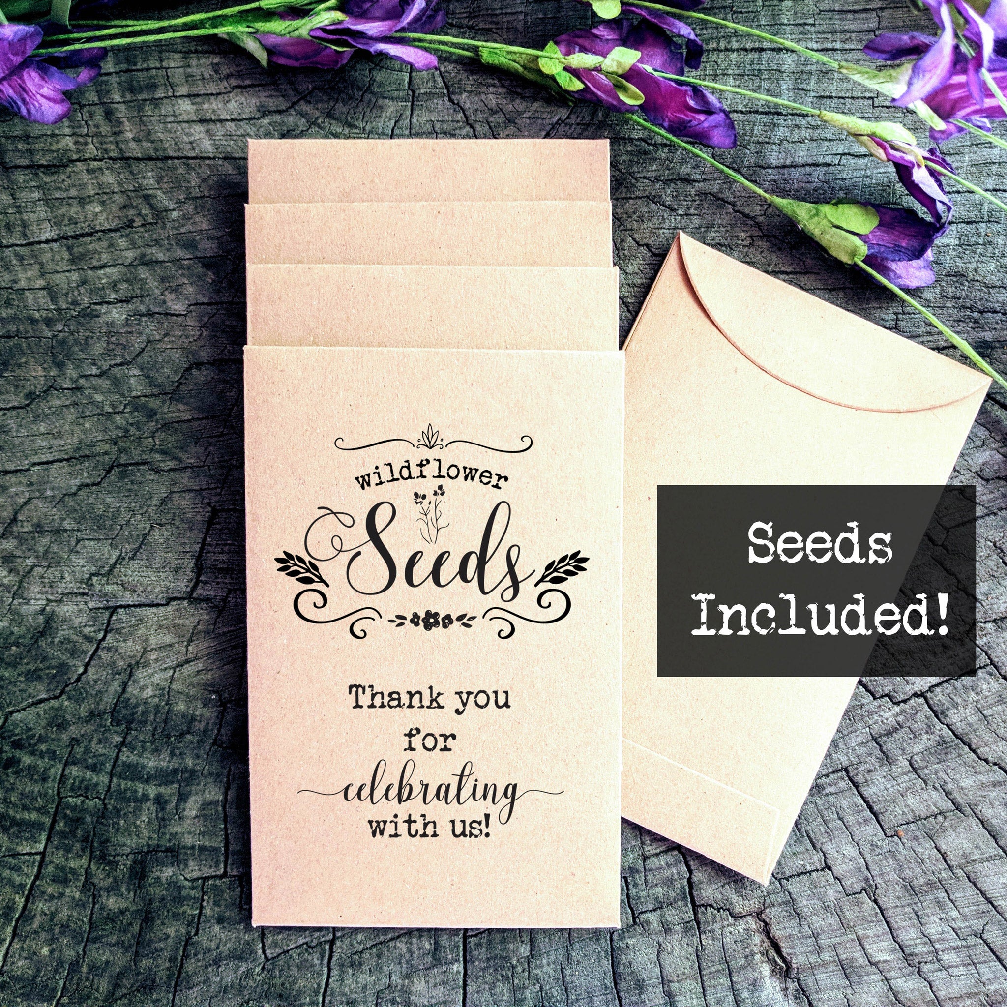 Party Favor Seed Packets Wildflower Seeds Favorfully