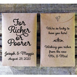 Load image into Gallery viewer, Wedding Favor Lottery Ticket Rustic Envelope For Richer or Poorer Favorfully
