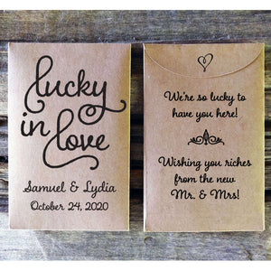 Wedding Favor Lottery Ticket Rustic Envelope Lucky in Love Favorfully