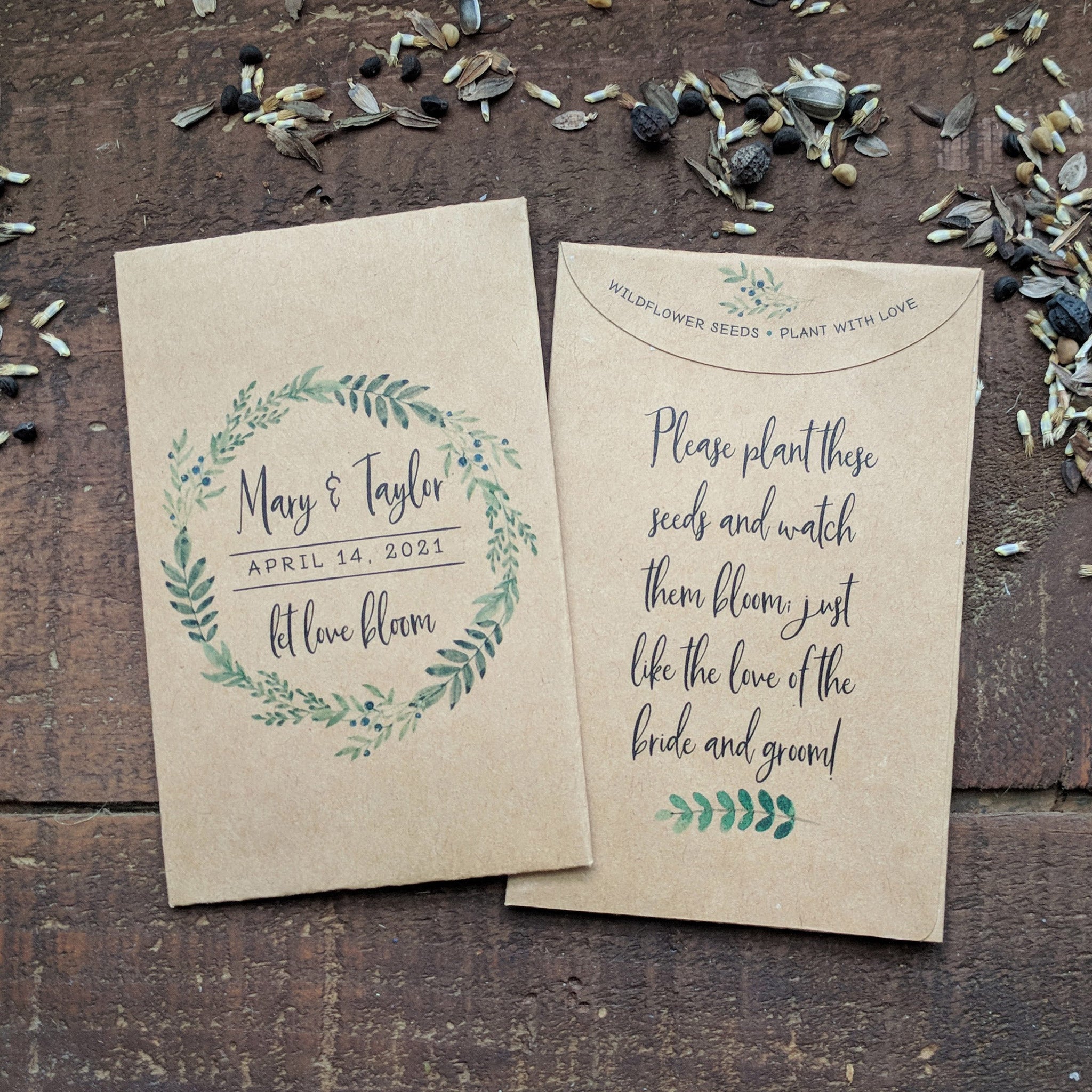 Wedding Favor Love in Bloom Seed Packets Favorfully