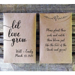Load image into Gallery viewer, Wedding Favor Seed Packets Let Love Grow Wildflower Rustic Envelopes Favorfully
