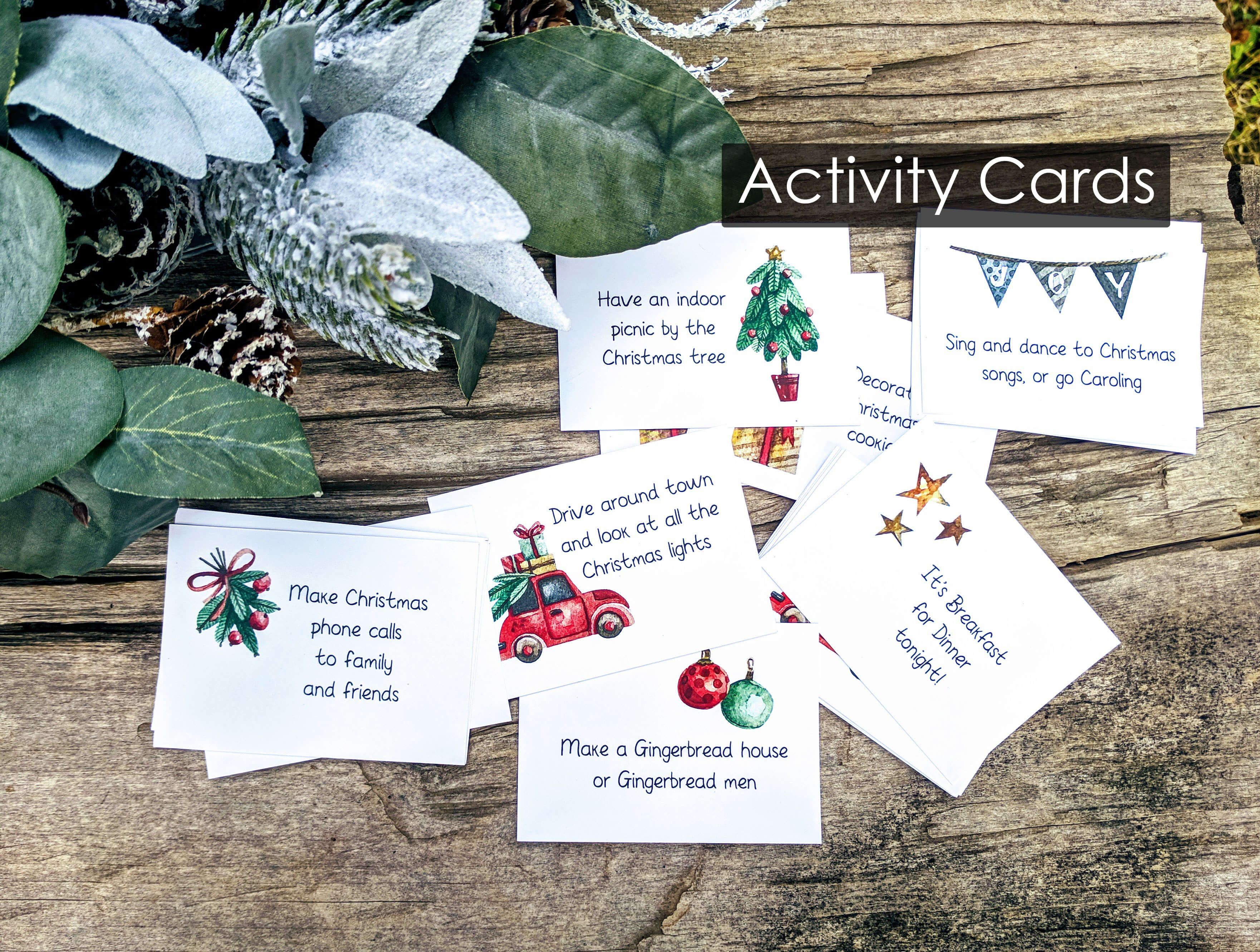 Christmas Advent Calendar includes activity cards for kids