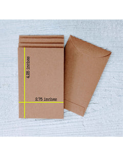 Custom Christmas Card Envelopes - Seed Packet or Gift Card Holder