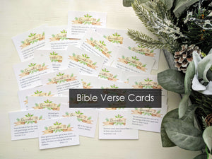Advent Calendar Bible Verse cards included