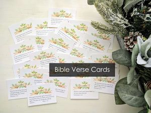 Christmas Advent Calendar kit includes bible verse cards