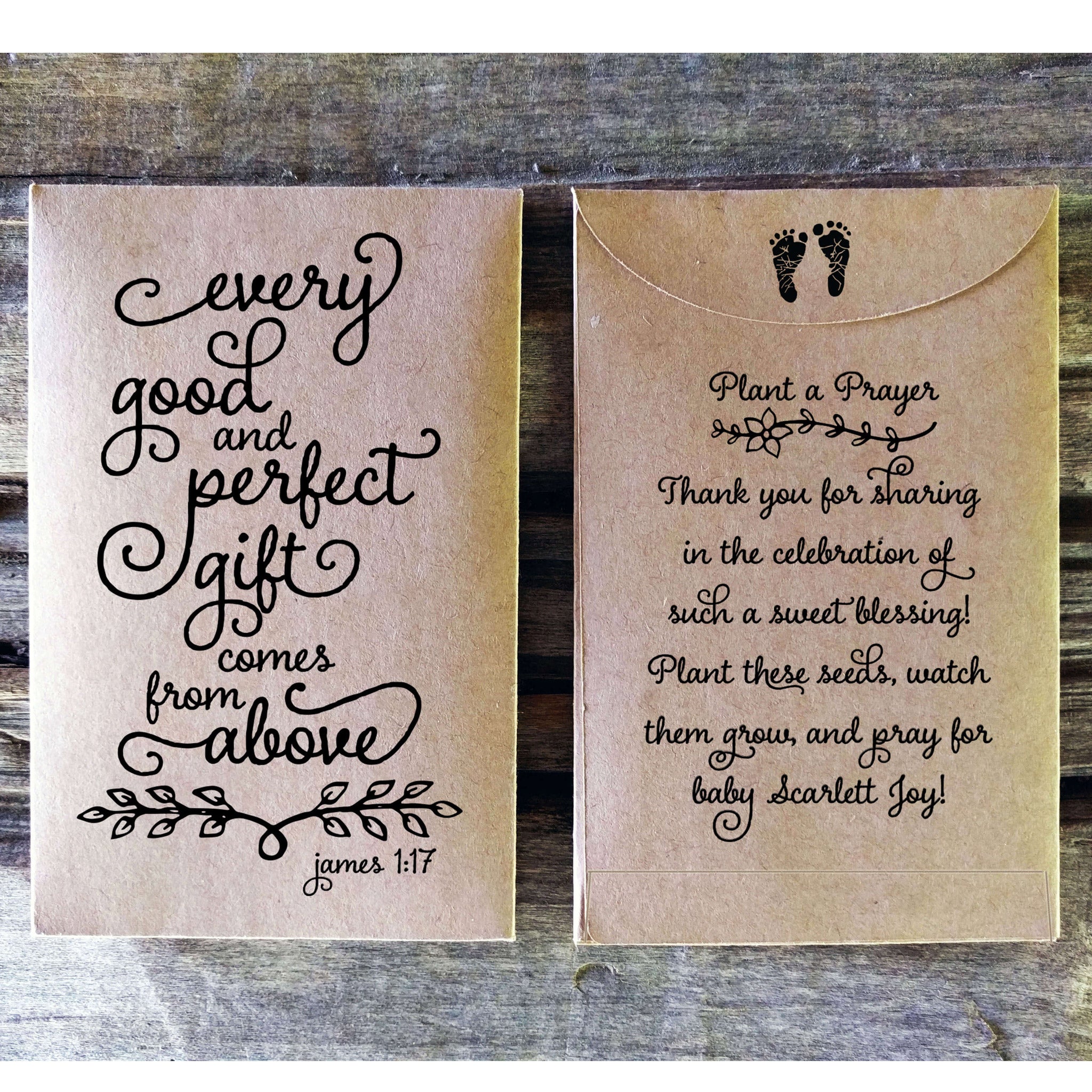 Mustache and Bowtie Baby Shower Seed Packet Favors – Favor Universe