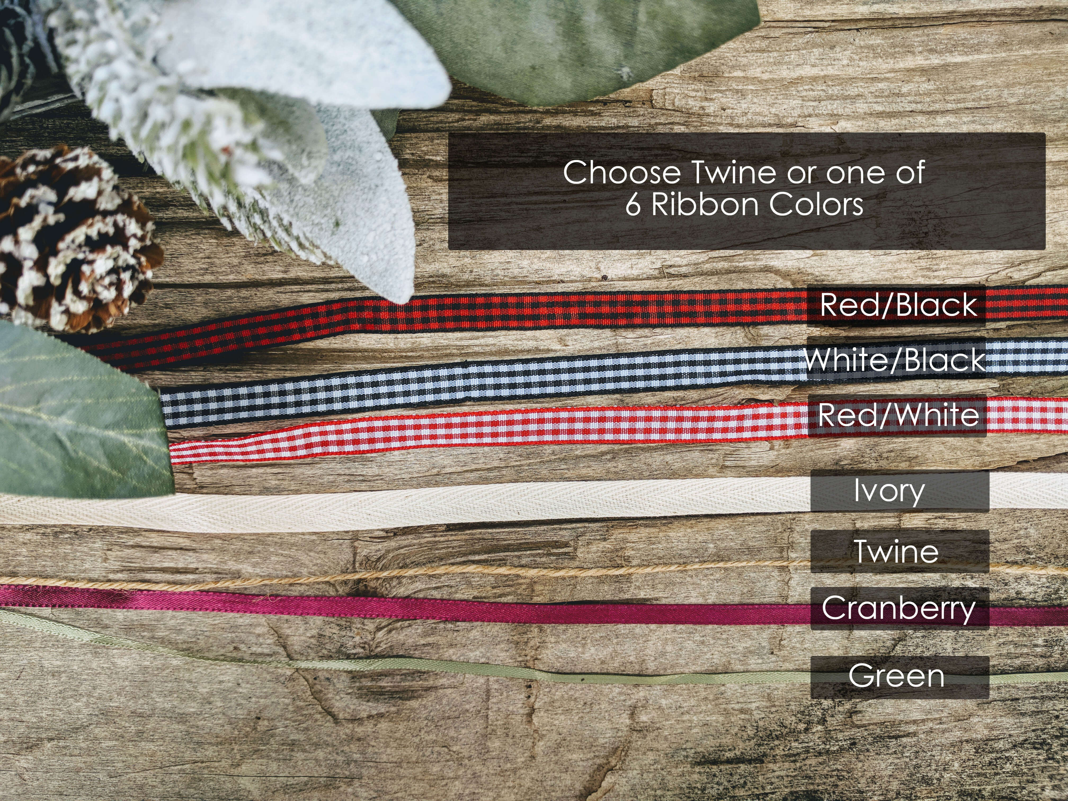 Choice of Ribbon color or Twine with purchase of Advent Calendar