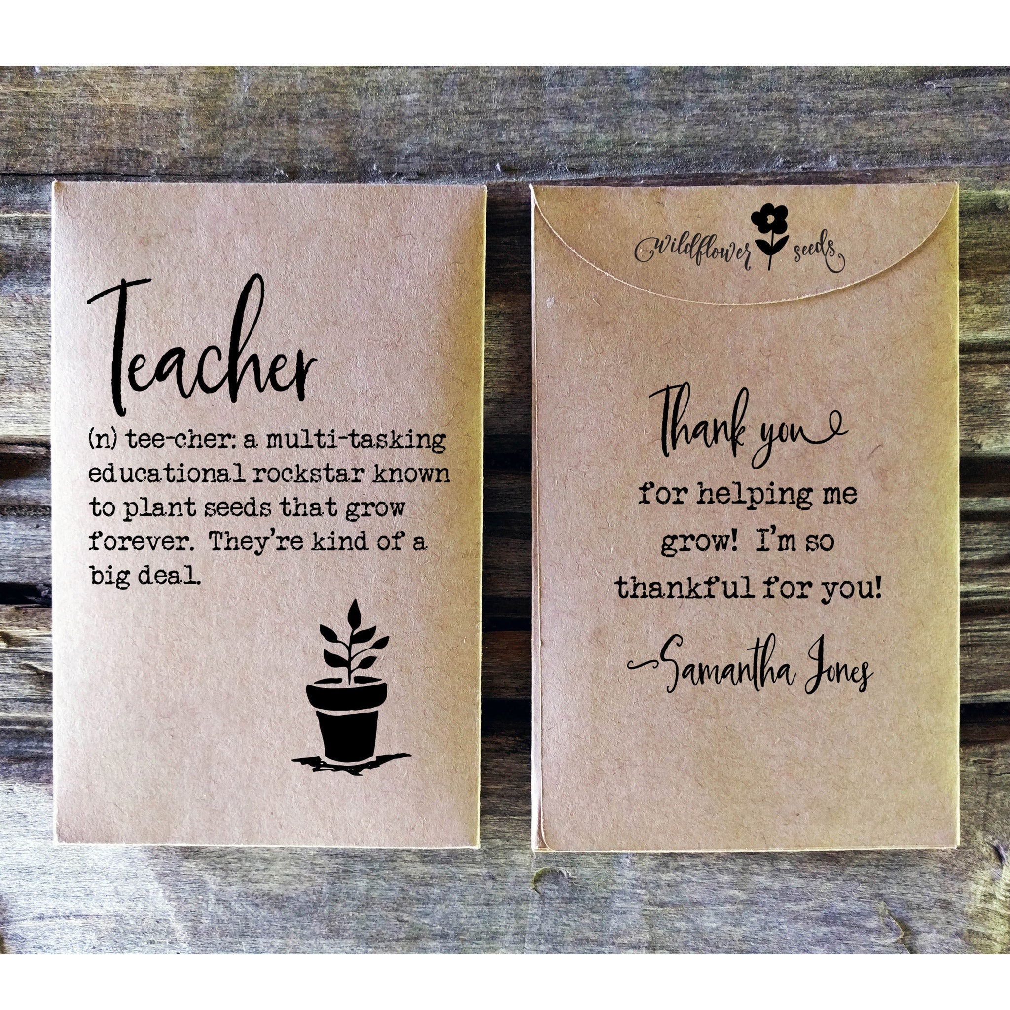 teacher appreciation gift teacher definition plant seeds that grow forever