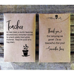Load image into Gallery viewer, teacher appreciation gift teacher definition plant seeds that grow forever
